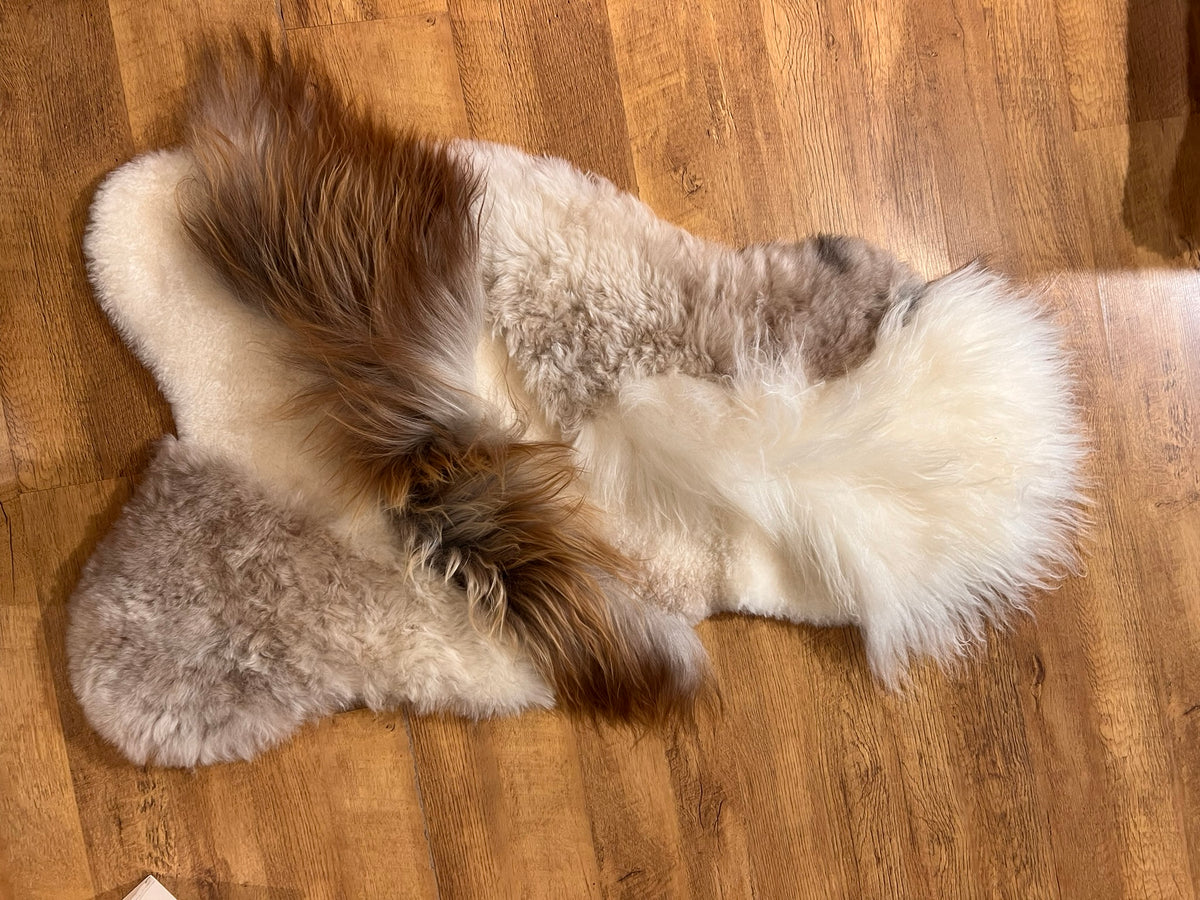 Mini Patchwork Sheepskin Rug